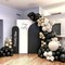 Black and Gold Balloons, 12 Inch 35PCS Black and White Balloons with Metallic Gold Latex Balloon